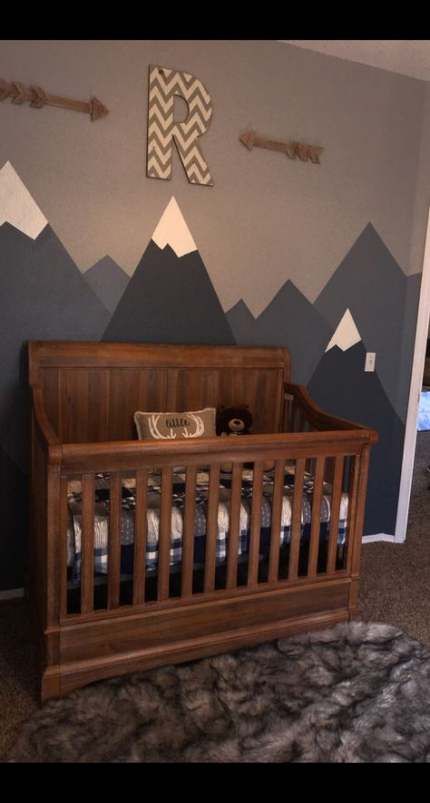 rustik bebek odası